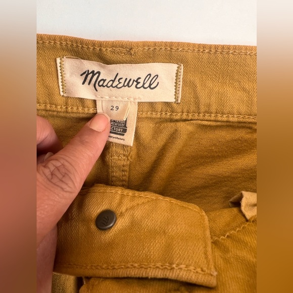 Madewell NWOT High Waisted Wide leg denim Mustard Yellow - Picture 3 of 11